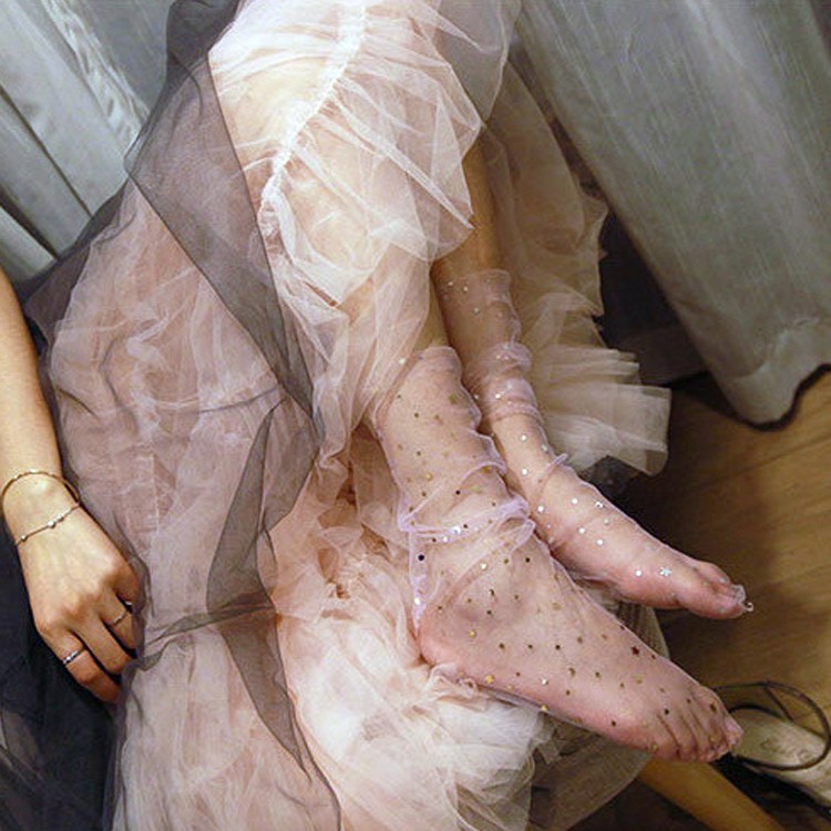 シースルー ソックス レディース メッシュ レース 韓国 送料無料 Dazzle ダズル