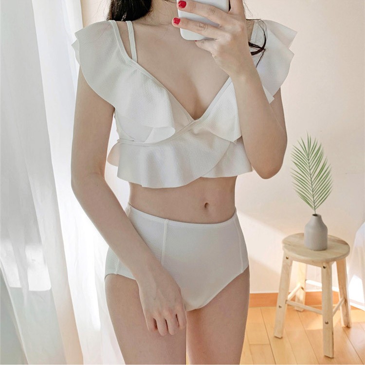 フリル オフショルダー ビキニ 水着 クロス レディース 韓国 送料無料 Dazzle ダズル