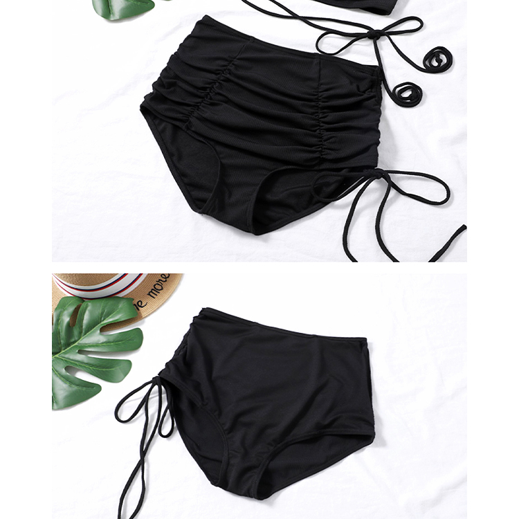 肩リボンワンショルダー水着 ブラック uneuneワンショルダーリボンビキニ/水着 | SEA DRESS