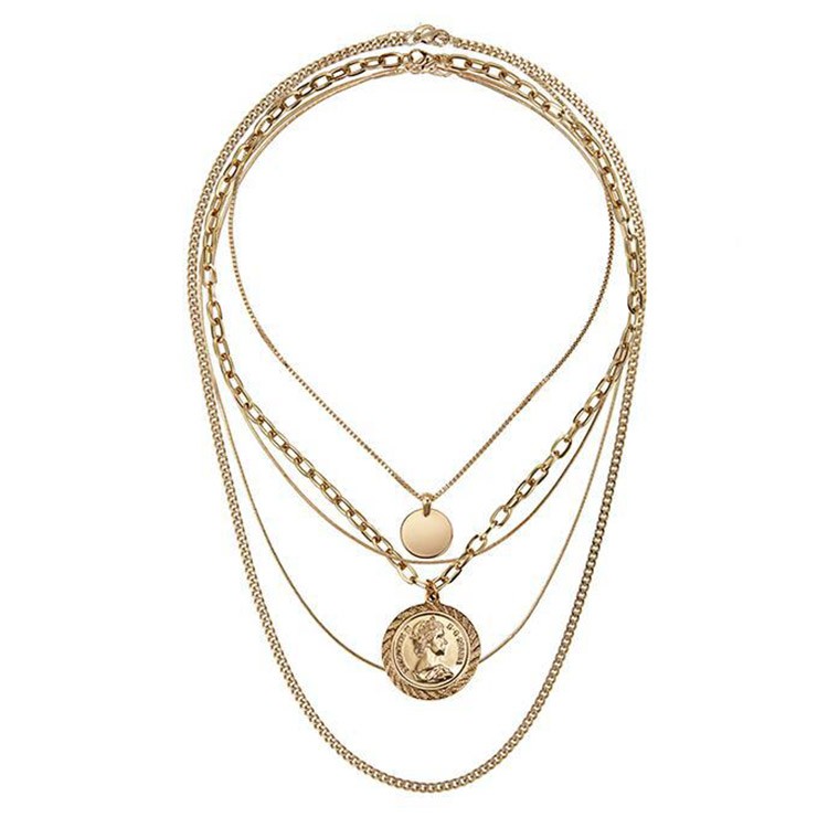チェーン ネックレス コイン 韓国 送料無料 Dazzle ダズル
