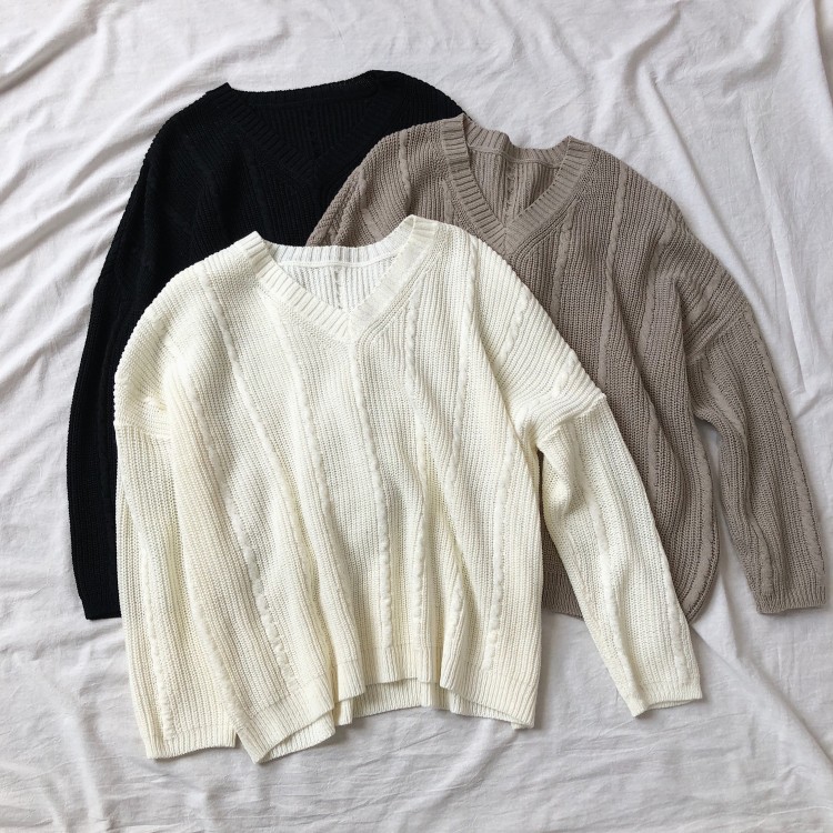 ケーブルニット レディース ニット トップス オーバーサイズ 韓国 送料無料 Dazzle ダズル