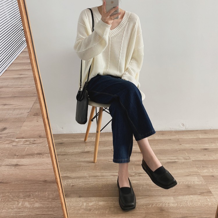 ケーブルニット レディース ニット トップス オーバーサイズ 韓国 送料無料 Dazzle ダズル