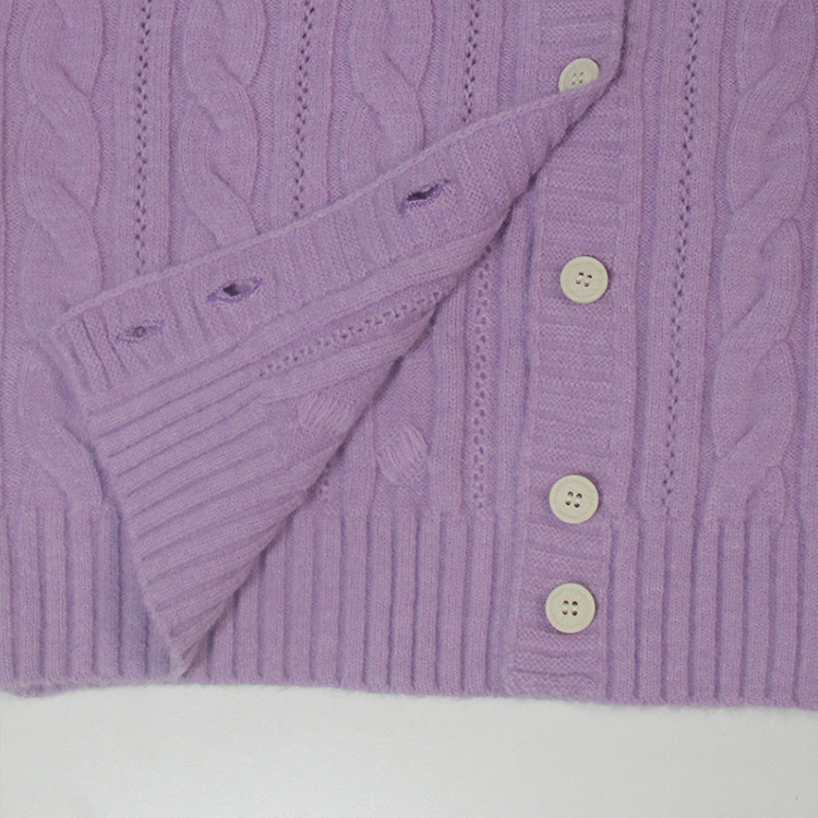 カーディガン ケーブル編み レディース ケーブルニット ゆったり 秋冬 韓国 Dazzle ダズル
