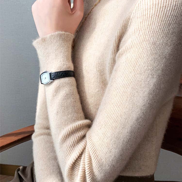 ニットレディース トップス ハイネック タートルネック フィット 長袖 タイト おしゃれ シンプル Dazzle ダズル