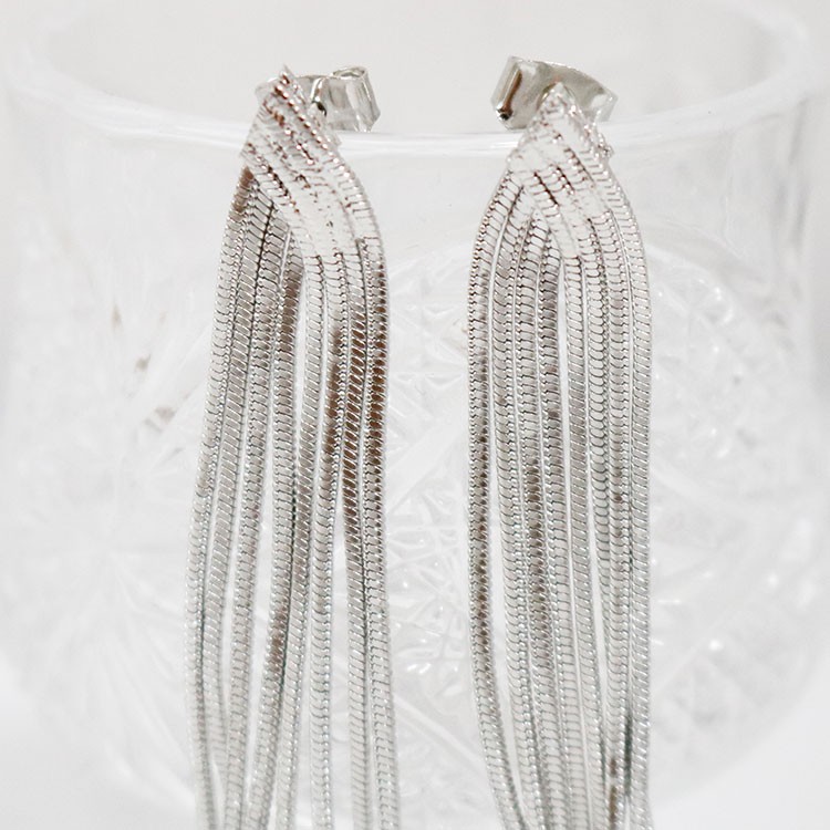 ピアス レディース ロングピアス チェーン ゴールド シルバー 送料無料 Dazzle ダズル