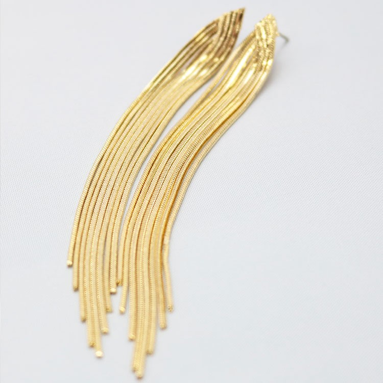 ピアス レディース ロングピアス チェーン ゴールド シルバー 送料無料 Dazzle ダズル