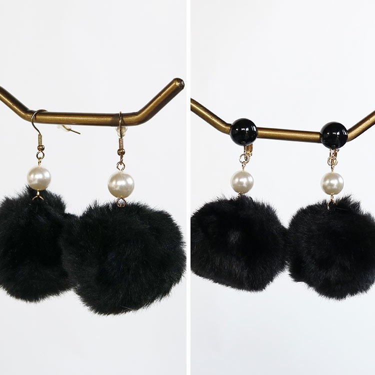 ピアス レディース イヤリング ファーボール ファー 送料無料 Dazzle ダズル