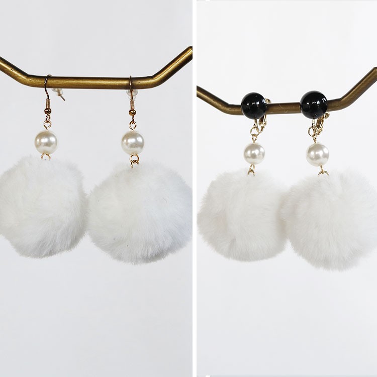ピアス レディース イヤリング ファーボール ファー 送料無料 Dazzle ダズル