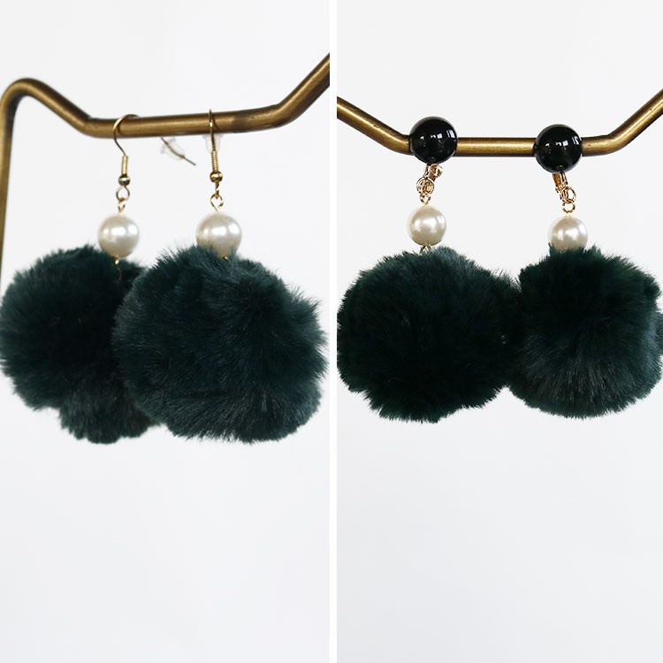 ピアス レディース イヤリング ファーボール ファー 送料無料 Dazzle ダズル