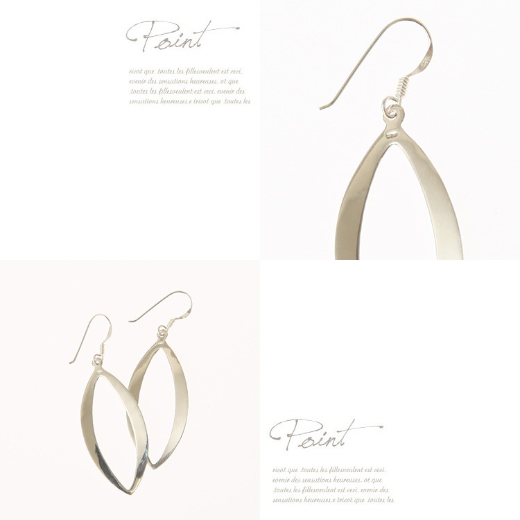 ピアス 揺れる シルバー フープ リング フープ リング レディース メール便送料無料 Dazzle ダズル