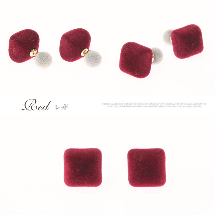 ピアス レディース ベルベット ベロア バックキャッチ プレゼント メール便送料無料 Dazzle ダズル