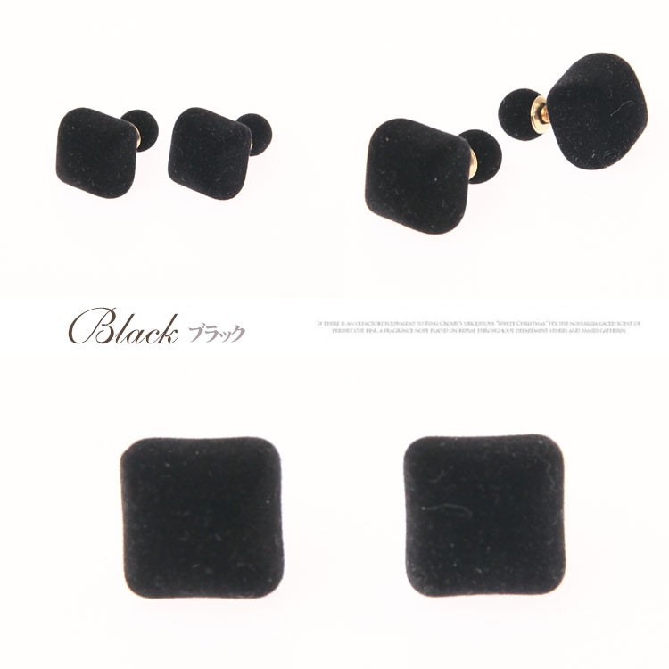 ピアス レディース ベルベット ベロア バックキャッチ プレゼント メール便送料無料 Dazzle ダズル