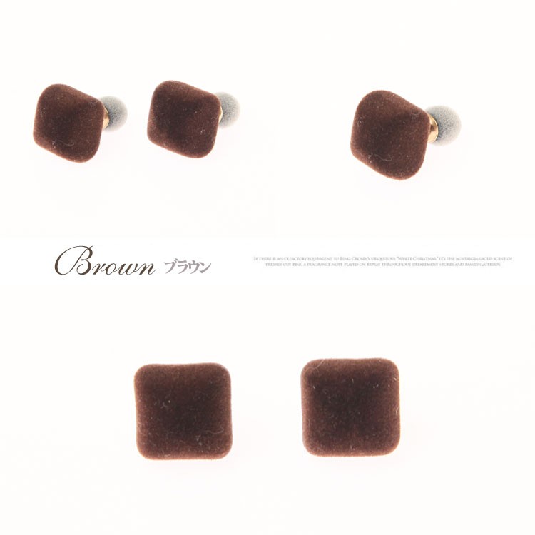 ピアス レディース ベルベット ベロア バックキャッチ プレゼント メール便送料無料 Dazzle ダズル