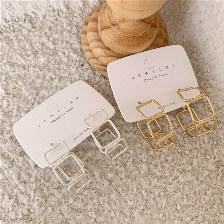 ピアス スクエア フープ ピアス リング 韓国 送料無料 Dazzle ダズル