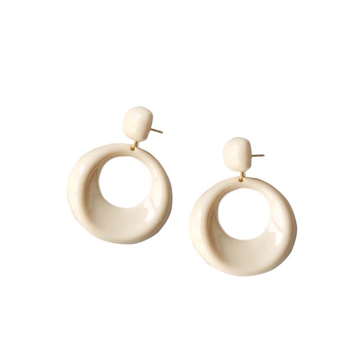 ピアス レディース アクリル リング 大きめ 大ぶり レトロ エレガント おしゃれ インパクト ナチュラル Dazzle ダズル