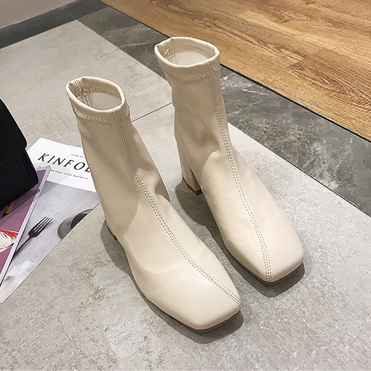 ソックスブーツ レザー レディース ショートブーツ 韓国 Dazzle ダズル