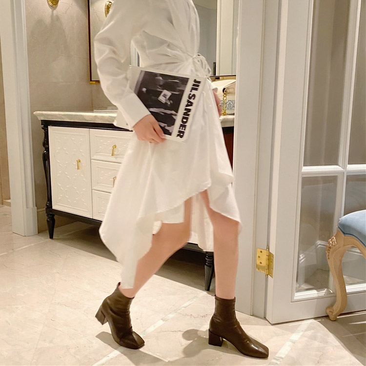 ソックスブーツ レザー レディース ショートブーツ 韓国 Dazzle ダズル