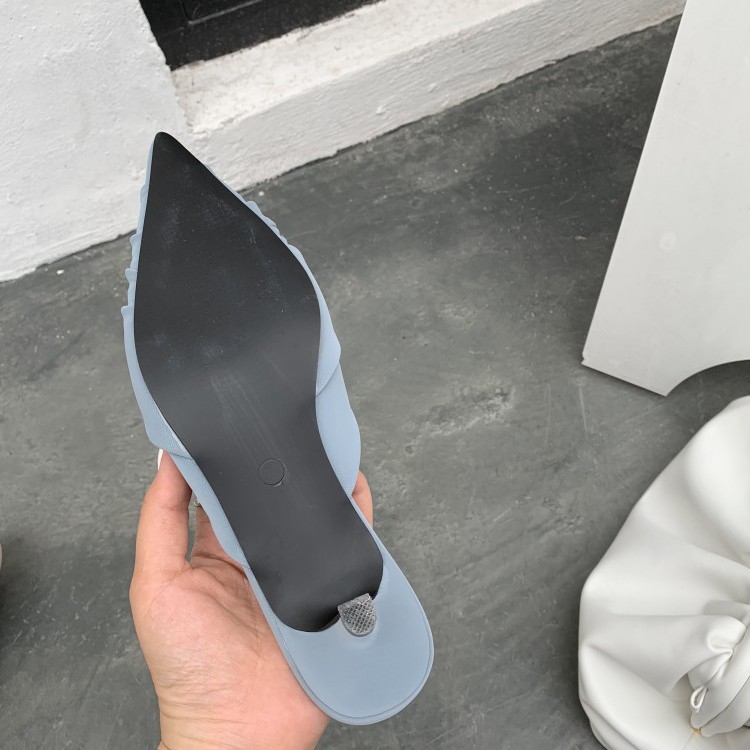 サンダル ローヒール Vカット ミュール ポインテッドトゥ 韓国 Dazzle ダズル