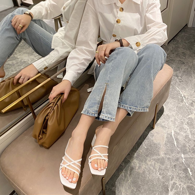 ミュール レディース サンダル チャンキーヒール 韓国 Dazzle ダズル