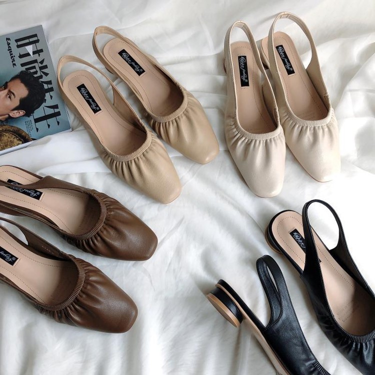 サンダル ギャザー レディース スクエアトゥ フラットサンダル 韓国 Dazzle ダズル