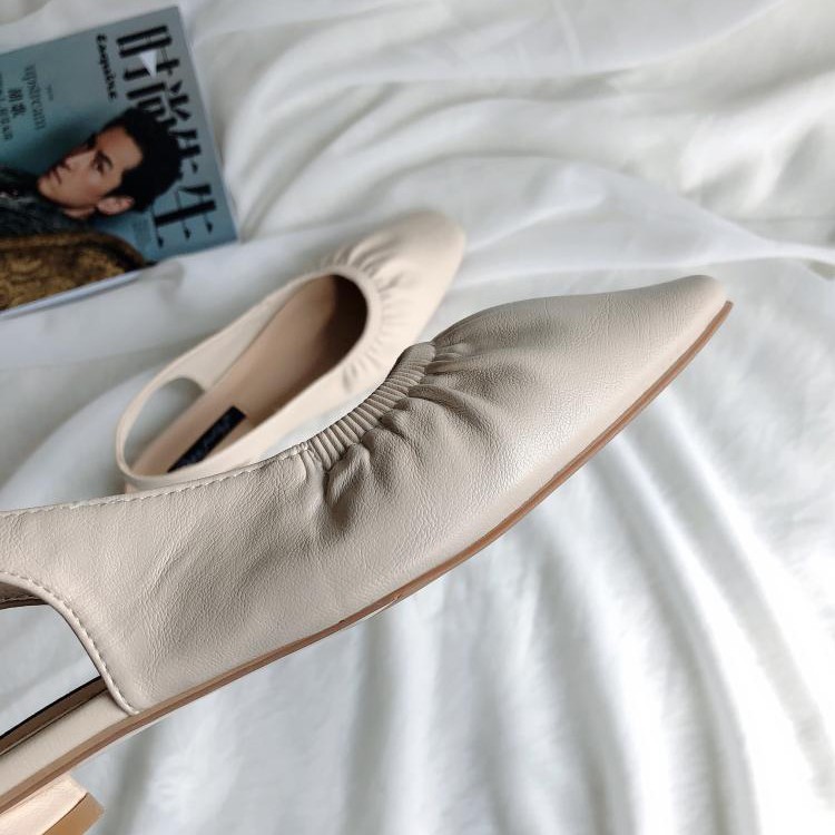 サンダル ギャザー レディース スクエアトゥ フラットサンダル 韓国 Dazzle ダズル