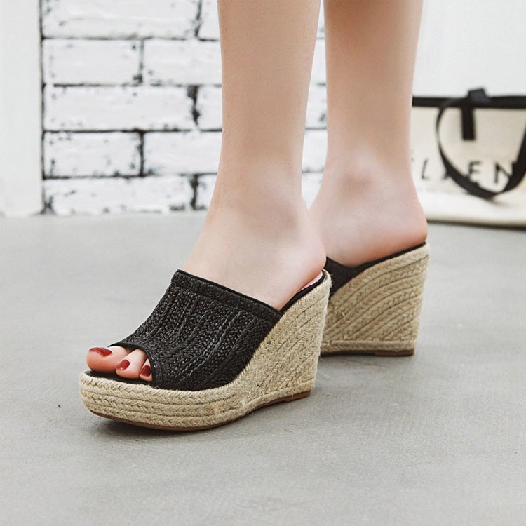 サンダル ウエッジソール 編み レディース 厚底サンダル 韓国 Dazzle ダズル