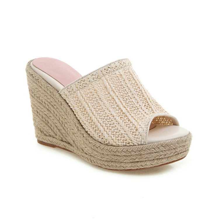サンダル ウエッジソール 編み レディース 厚底サンダル 韓国 Dazzle ダズル