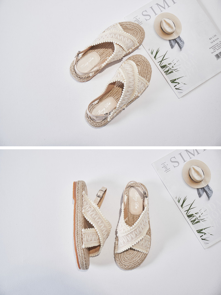 サンダル エスニック レディース ロープ 編みサンダル 韓国 Dazzle ダズル