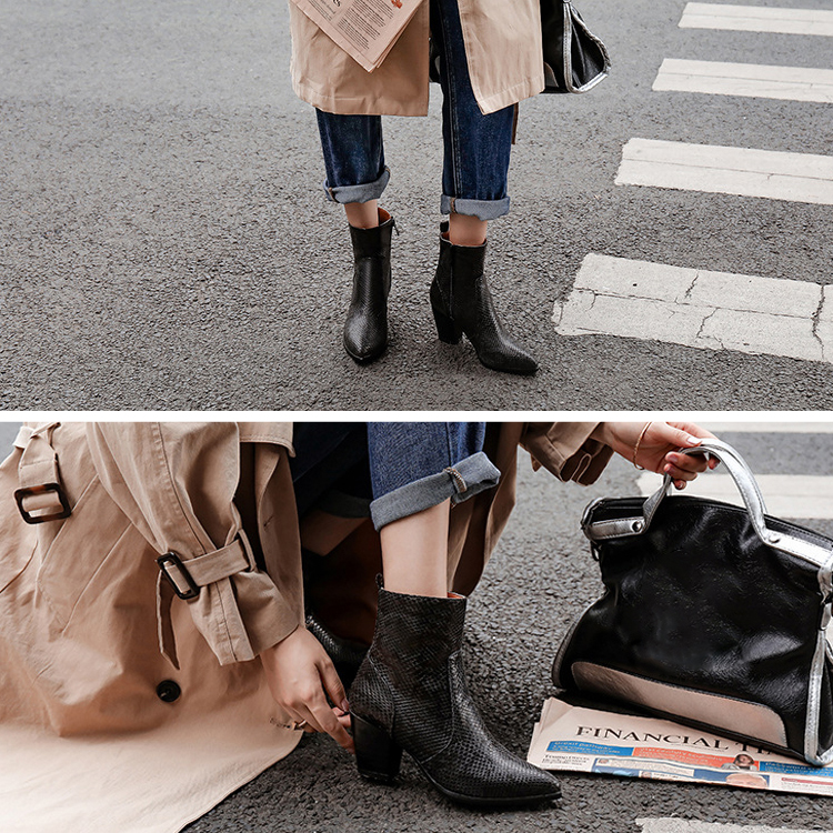 ショートブーツ パイソン レディース ブーツ 蛇柄 パイソン柄 韓国 Dazzle ダズル