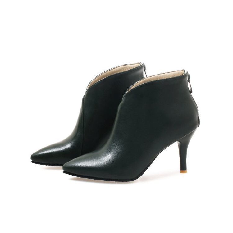 ブーティー Vカット ピンヒール ハイヒール ショートブーツ 韓国 Dazzle ダズル