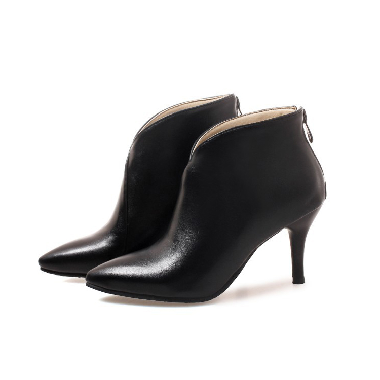 ブーティー Vカット ピンヒール ハイヒール ショートブーツ 韓国 Dazzle ダズル