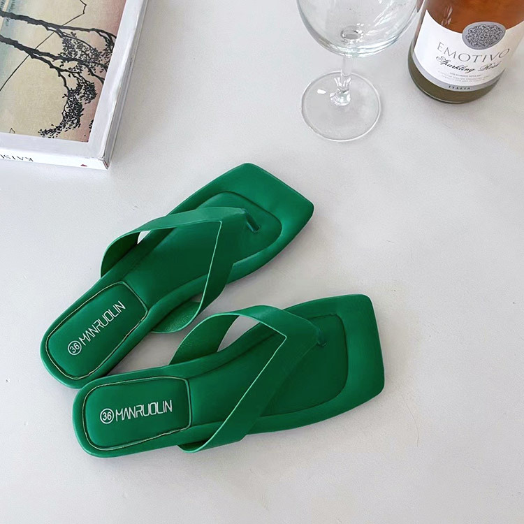 サンダル レディース ビーチサンダル トングサンダル フラット スクエアトゥ ぺたんこ おしゃれ ひょう柄 パイソン ジョイフィール joyfeel