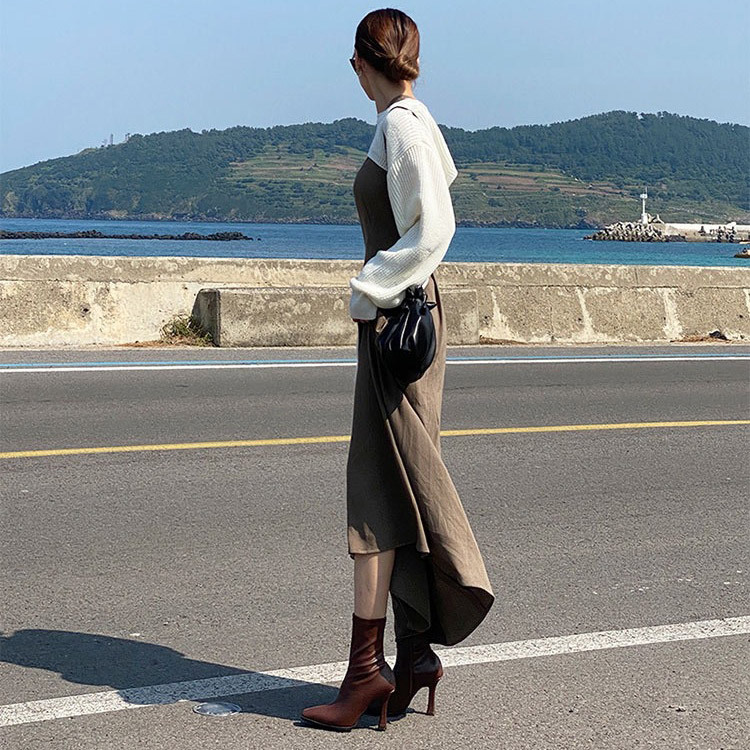 ブーツ レディース ミドルブーツ ショート ショートブーツ ポインテッドトゥ ハイヒール おしゃれ フィット タイト Dazzle ダズル