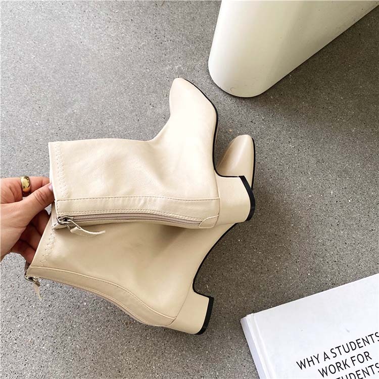 ショートブーツ レディース ブーツ ショート ローヒール チャンキーヒール スクエアトゥ Dazzle ダズル