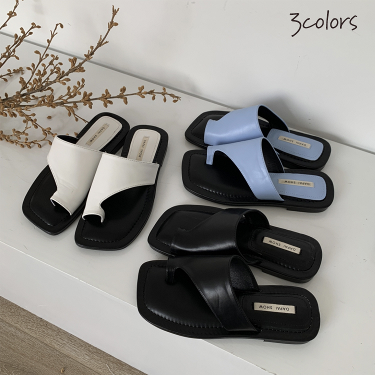 親指リング 甲深 シンプルレザー トングサンダル シューズ サンダル Dazzle