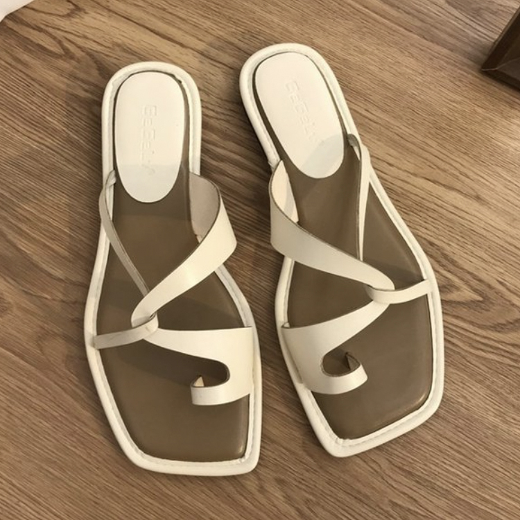 サンダル レディース フラット ビーチサンダル トングサンダル 親指リング 親指 リング クロス バイカラー ぺたんこ フラットサンダル おしゃれ Dazzle ダズル