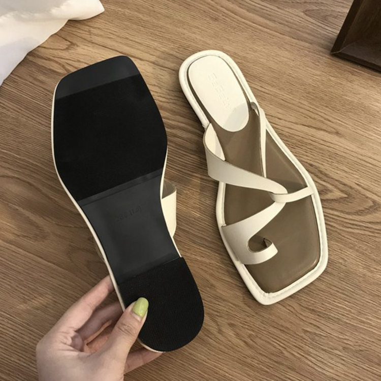 サンダル レディース フラット ビーチサンダル トングサンダル 親指リング 親指 リング クロス バイカラー ぺたんこ フラットサンダル おしゃれ Dazzle ダズル