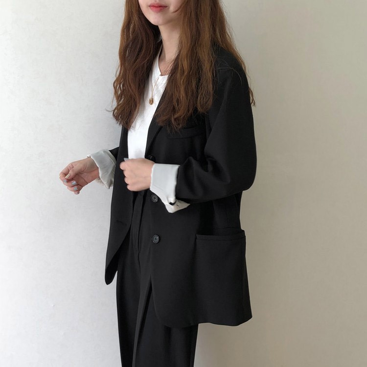 スーツ パンツ レディース パンツスーツ ワイドパンツ 黒 卒園式 卒業式 入学式 OL オフフィス 韓国 ジョイフィール joyfeel