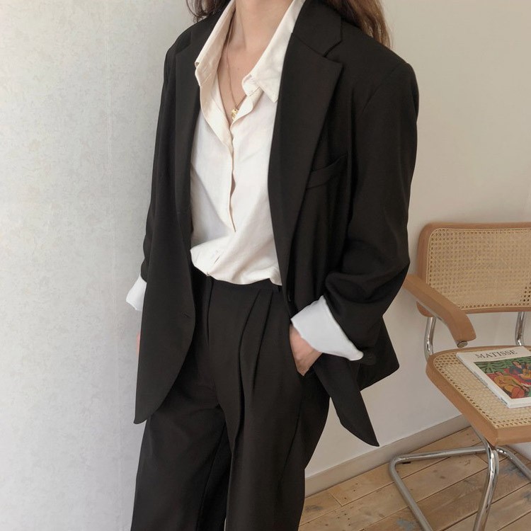 スーツ パンツ レディース パンツスーツ ワイドパンツ 黒 卒園式 卒業式 入学式 OL オフフィス 韓国 ジョイフィール joyfeel