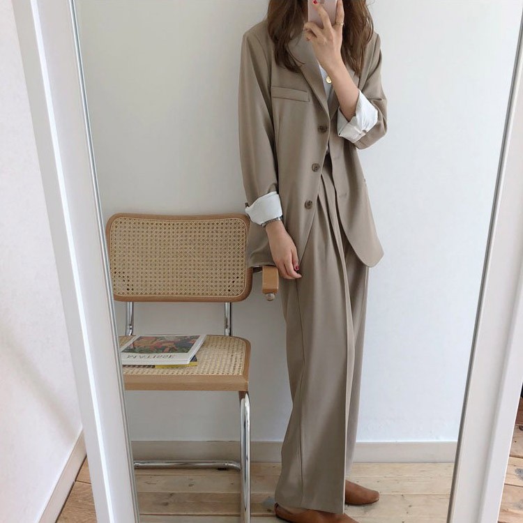 スーツ パンツ レディース パンツスーツ ワイドパンツ 黒 卒園式 卒業式 入学式 OL オフフィス 韓国 ジョイフィール joyfeel