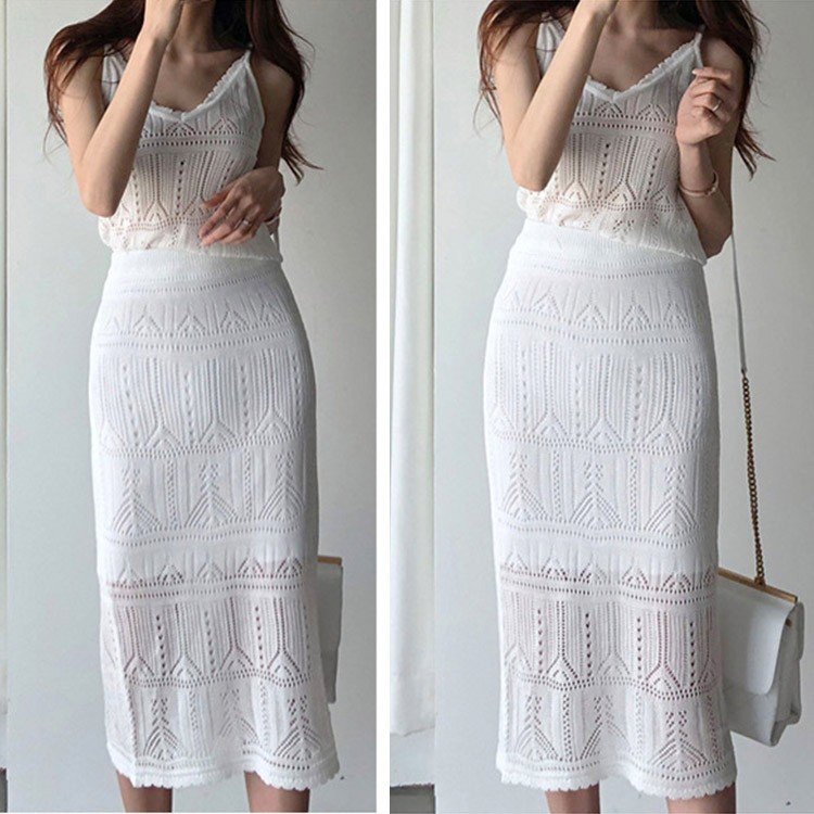 ビスチェ クロシェ レディース セクシー レース モカ 白 韓国ファッション ジョイフィール joyfeel