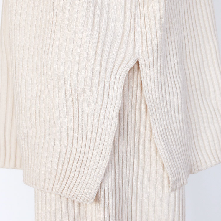 ニット セットアップ レディース ニットアップ パンツ リブ編み リブニット 韓国 Dazzle ダズル