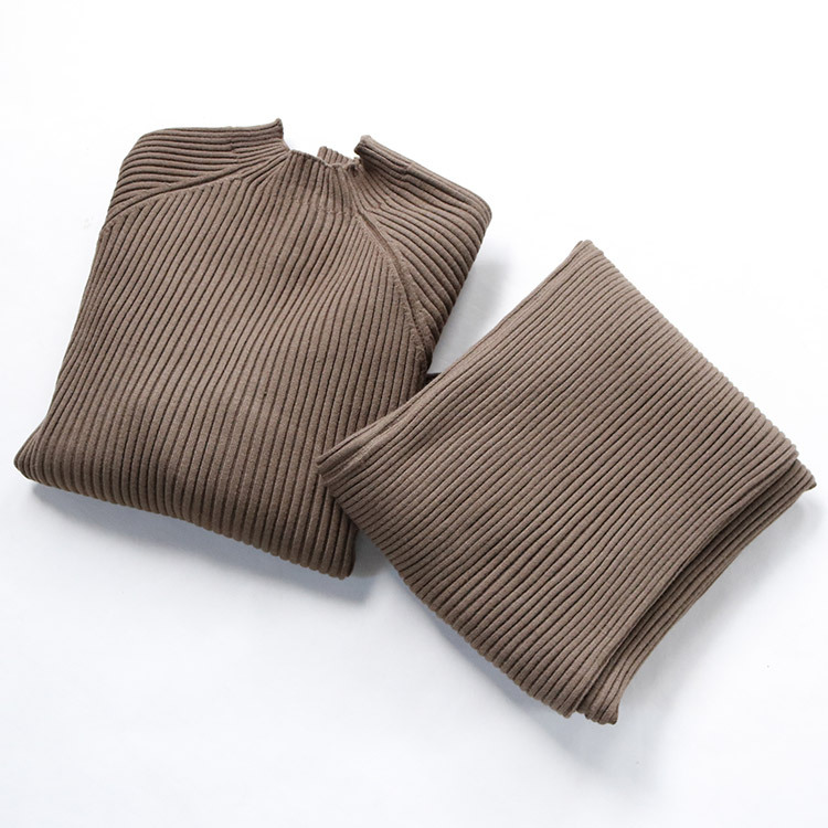 ニット セットアップ レディース ニットアップ パンツ リブ編み リブニット 韓国 Dazzle ダズル