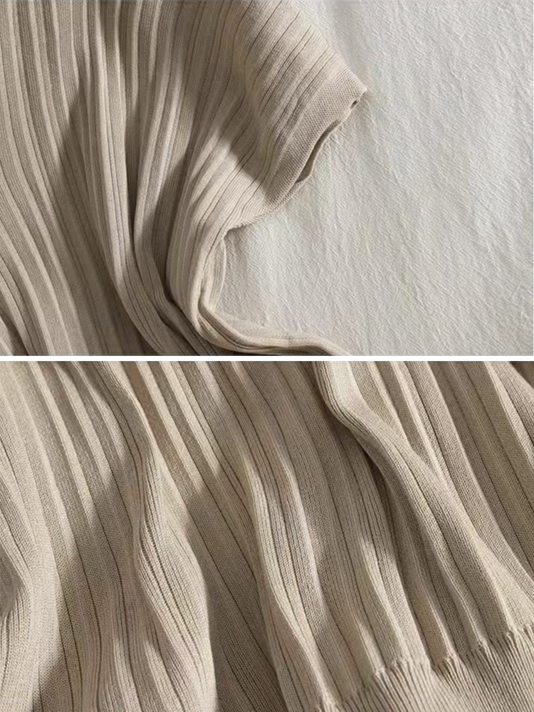 セットアップ レディース サマーニット 半袖 トップス Vネック ワイドパンツ 9分丈 夏 春 無地 フレンチスリーブ エレガント おし Dazzle ダズル