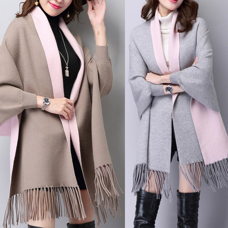 袖付きストール 大判 ストール レディース チェック柄 韓国 Dazzle ダズル