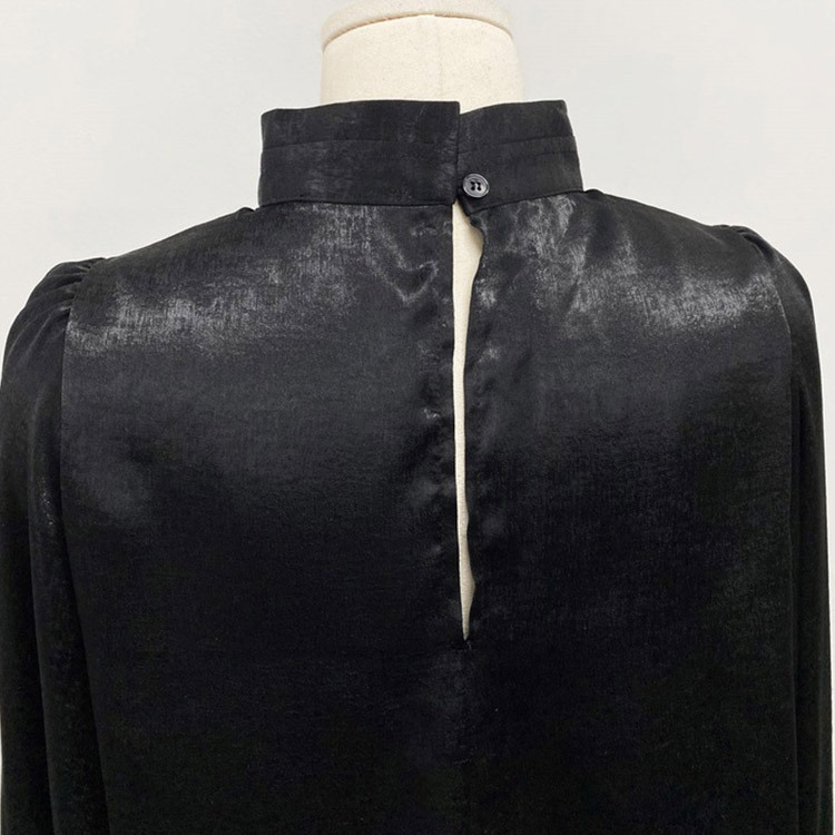 ブラウス サテン レディース 長袖 ボリューム袖 バルーンスリーブ 韓国 送料無料 ジョイフィール joyfeel