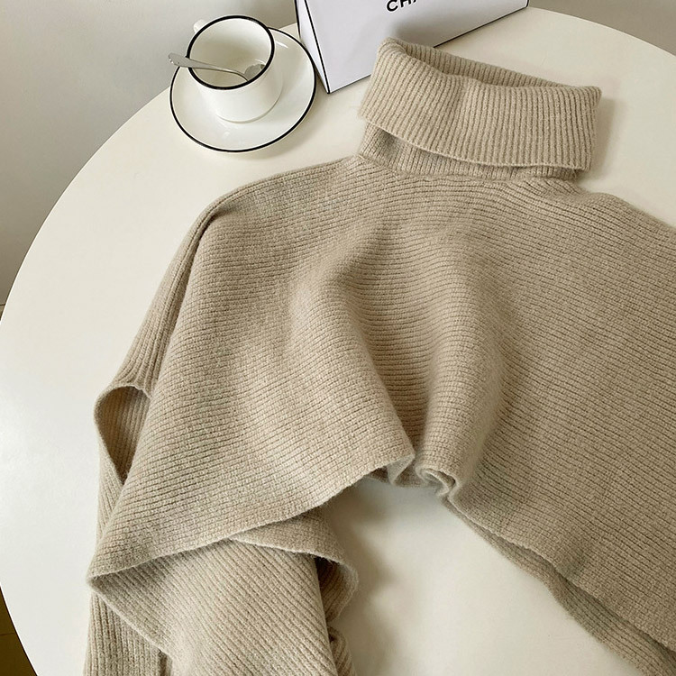 ケープ ニット ベスト タートルネック マント ポンチョ 韓国 Dazzle ダズル