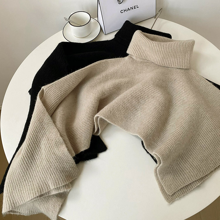 ケープ ニット ベスト タートルネック マント ポンチョ 韓国 Dazzle ダズル