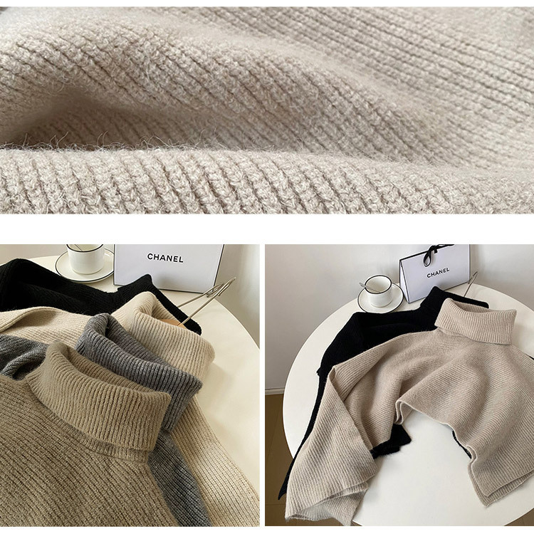 ケープ ニット ベスト タートルネック マント ポンチョ 韓国 Dazzle ダズル