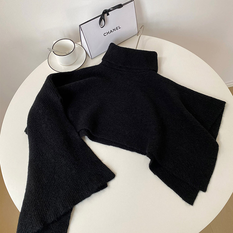 ケープ ニット ベスト タートルネック マント ポンチョ 韓国 Dazzle ダズル